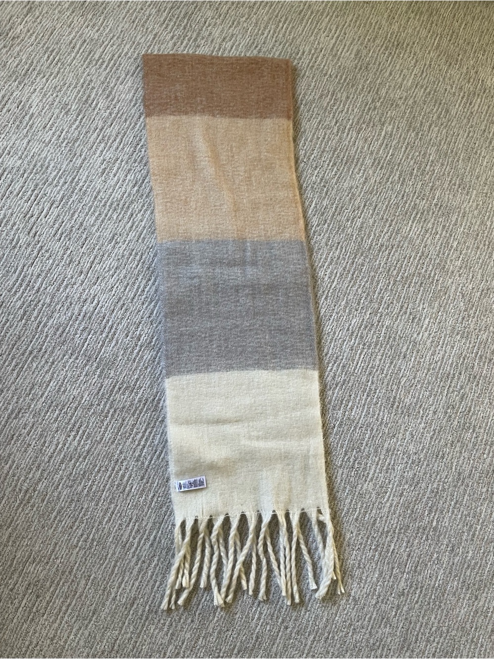 Old Navy Cream Fringe Scarf